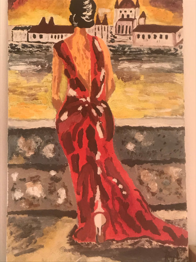 MUJER MIRANDO A FLORENCIA
