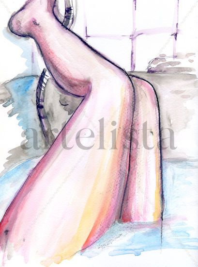 Piernas 19 Watercolour Paper Figure Painting