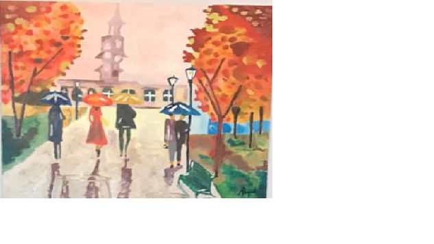 PASEO LLUVIOSO POR PARIS Oil Canvas Others