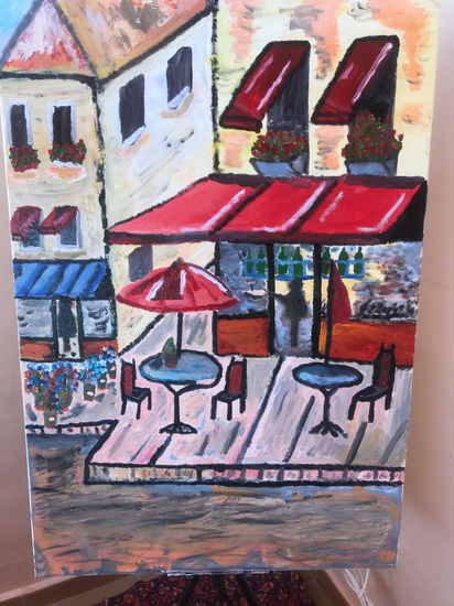 UN CAFE DE PARIS Oil Canvas Others