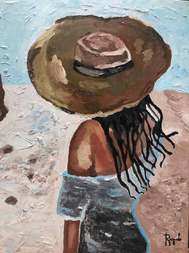 MUJER CON SOMBRERO