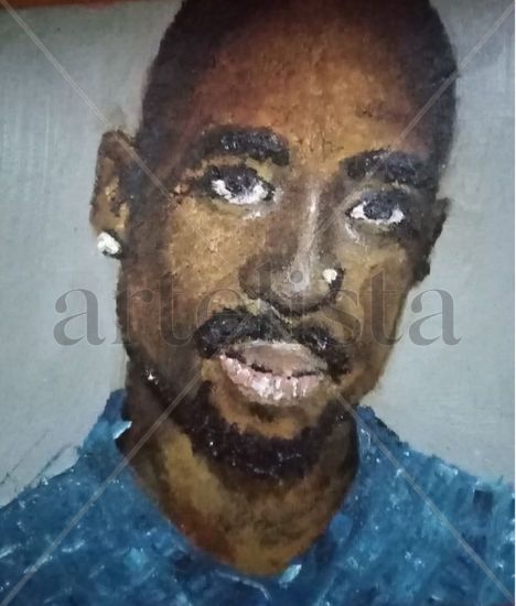 Shakur Oil Canvas Portrait