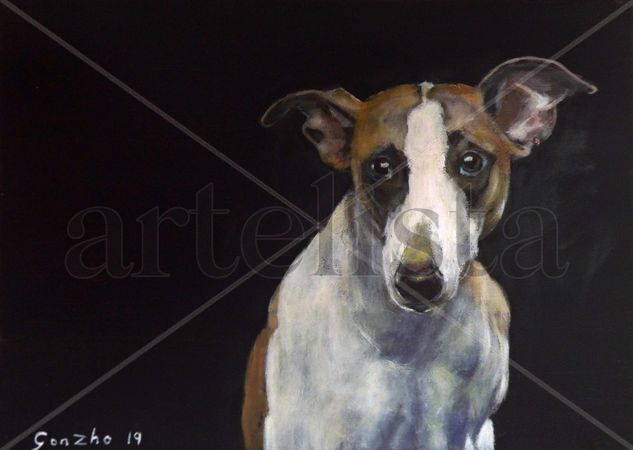 Solo un perro Acrylic Canvas Animals