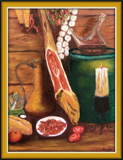 Rincón en la bodega Oil Canvas Still Life Paintings