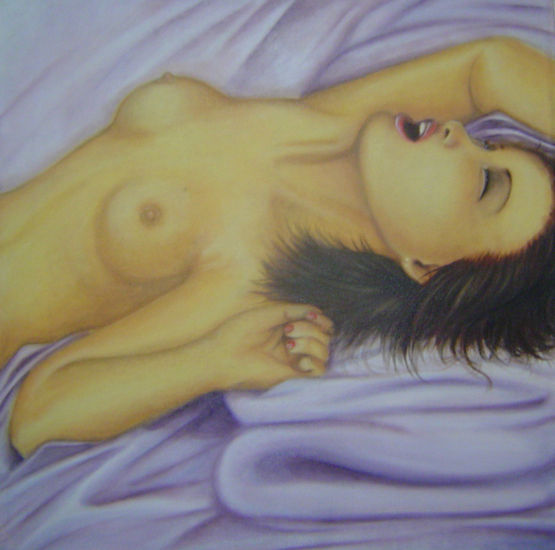 Lila Oil Canvas Nude Paintings