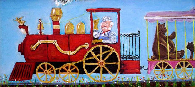 El Tren de Kinkin - La Locomotora.. Oil Panel Animals