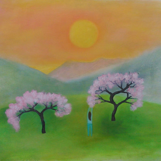 Atardecer en Atalbeitar Oil Canvas Landscaping