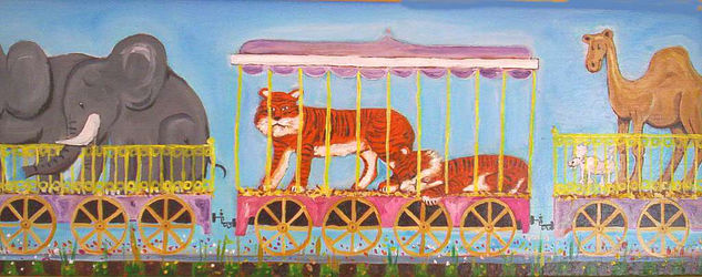 El Tren de Kinkin - Los Tigres Oil Panel Animals