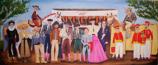 La Fiesta de los Toros Óleo Lienzo Retrato