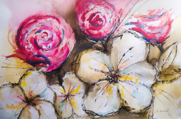 Primavera 2020 Watercolour Paper Floral Painting