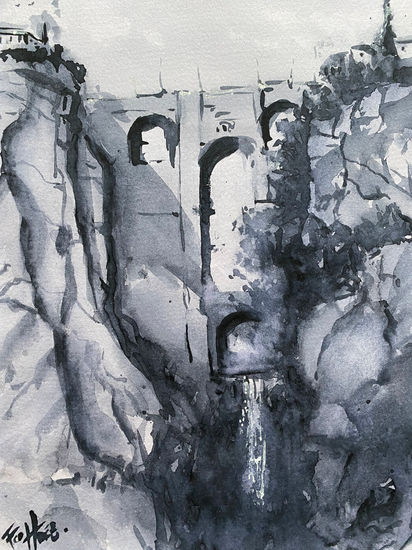 Tajo de ronda Watercolour Paper Landscaping