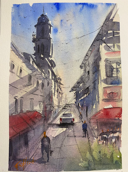 Catedral de Malaga Watercolour Paper Landscaping