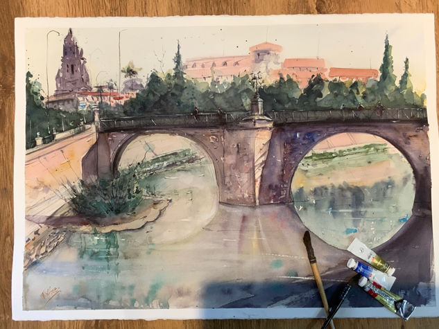 Puente de los Peligros Murcia Watercolour Paper Landscaping