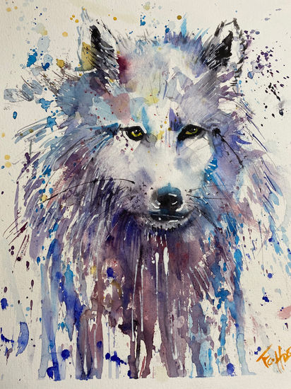 Lobo Watercolour Paper Animals