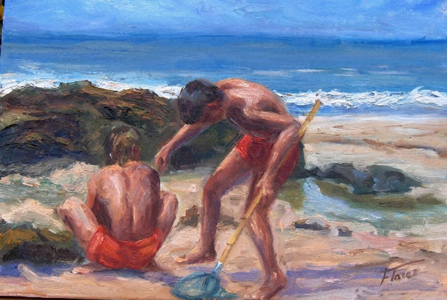 Buscando qué pescar Oil Canvas Marine Painting