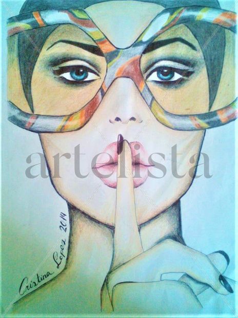Chica con gafas a...