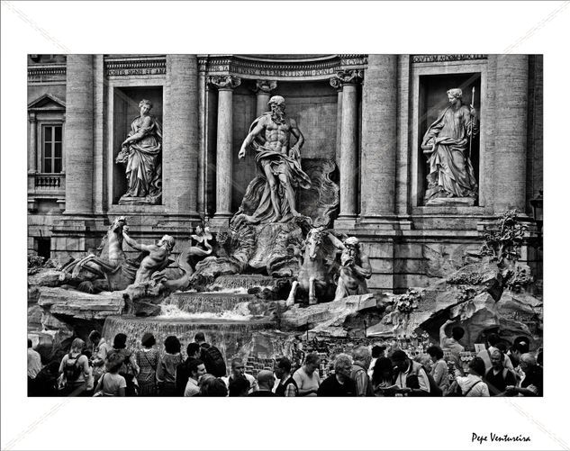 Fontana de Trevi Travel Black and White (Digital)