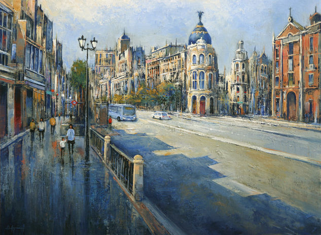 Madrid City Oil Canvas Landscaping