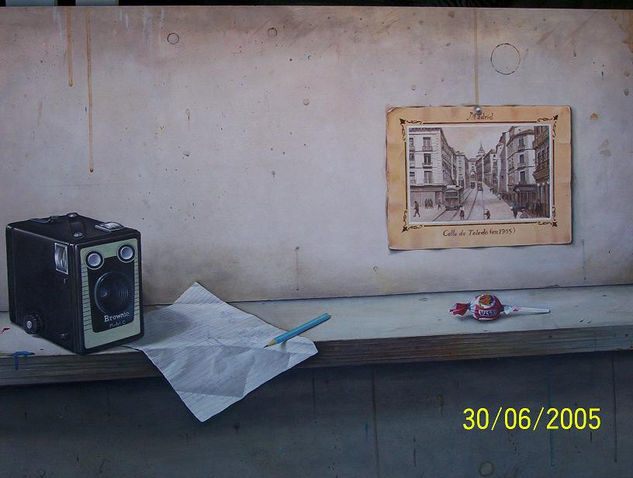 Recuerdos en Foto Oil Panel Still Life Paintings