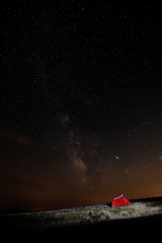 Haciendo noche bajo el cielo estrellado