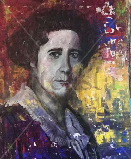 Clara Campoamor Acrylic Canvas Portrait