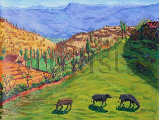 Paisaje serrano Acrylic Canvas Landscaping