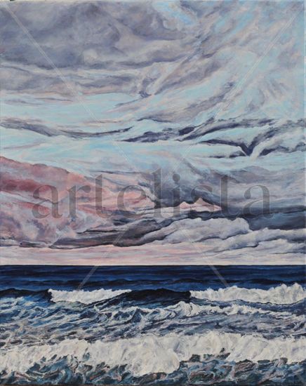 Paseo por las nubes en busca de tu imagen Oil Canvas Marine Painting