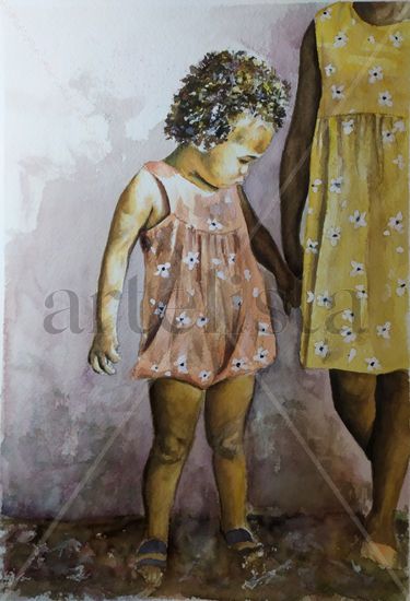 Inocencia Watercolour Paper Figure Painting