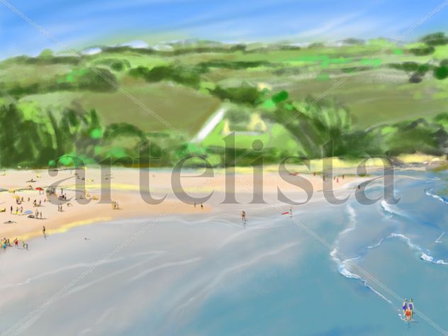 Playa de Luaña desde el mirador