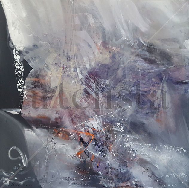 ENIGMA OF CREATION GREYSCAPE DIVINE SILENCE PAINTING BY O KLOSKA