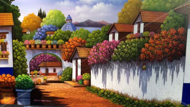 VALLE DE BRAVO Oil Canvas Landscaping