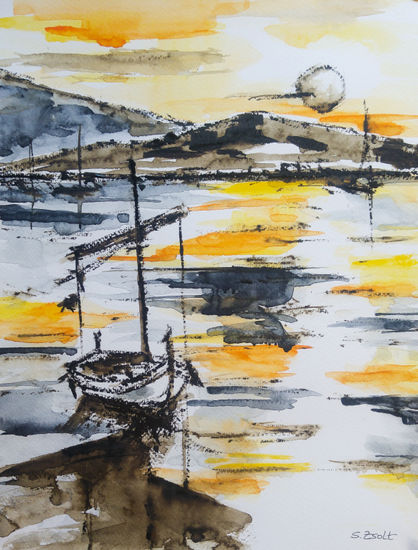 Recalada Watercolour Paper Marine Painting