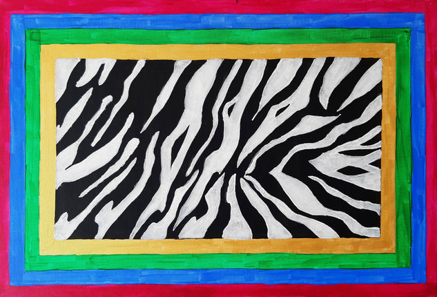 ZEBRA EN VENTANA Acrylic Textile Others