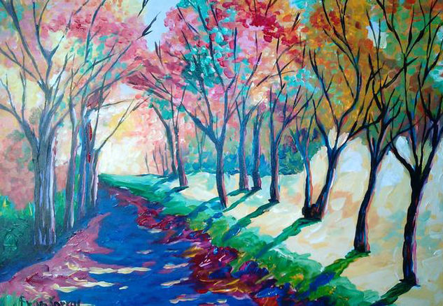 Bosque en otoño Acrylic Panel Landscaping