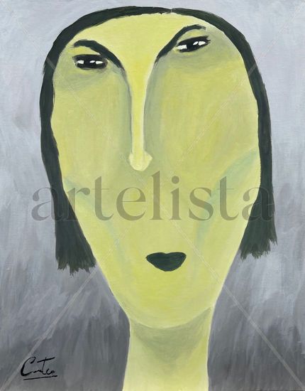 Cara #4 Acrylic Canvas Portrait