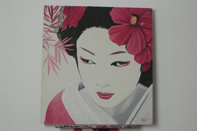 geisha Acrylic Panel Portrait