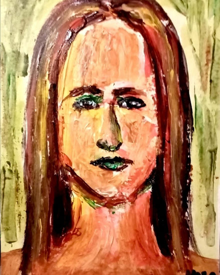 Retrato de Claudia, año 2017, Constitucion, chile. Acrylic Card Others