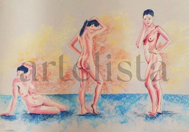 Nudistas Pastel Papel Desnudos