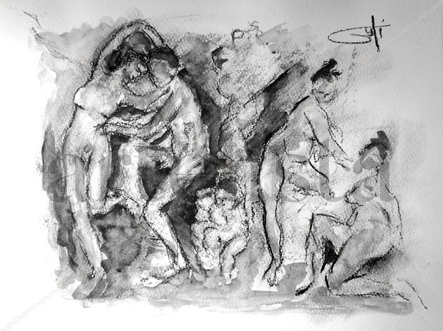 Cuerpos en movimiento Charcoal