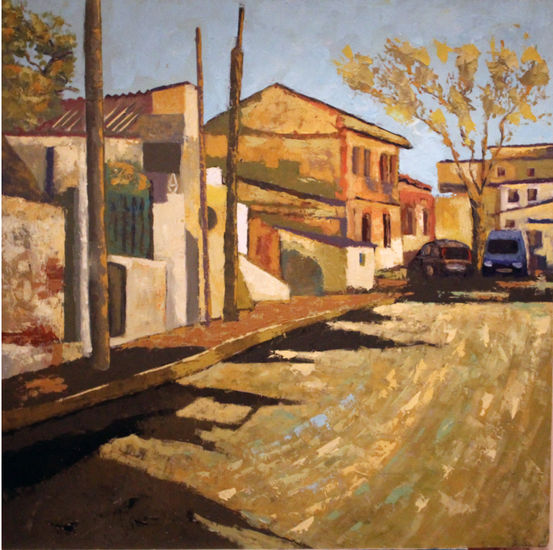 Madrid arrabalero II Oil Panel Landscaping