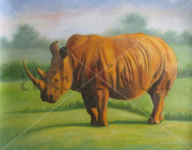 Rino Oil Textile Animals