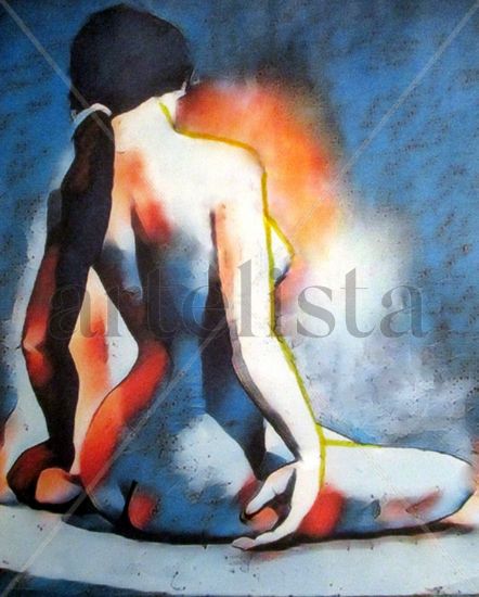 Bright Light Acrylic Canvas Nude Paintings