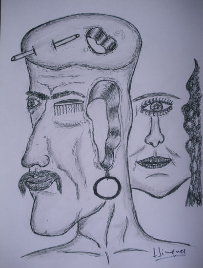 PEPEARTE- -1923 -HOMBRE Y MUJER Mixed Media