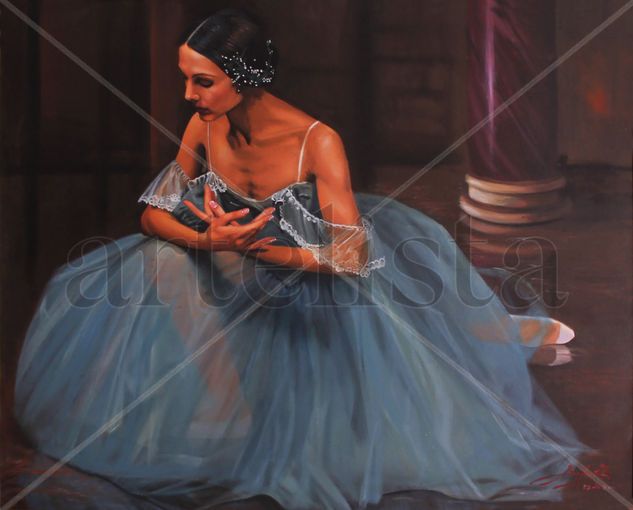 Bailarina Oil Canvas Figure Painting