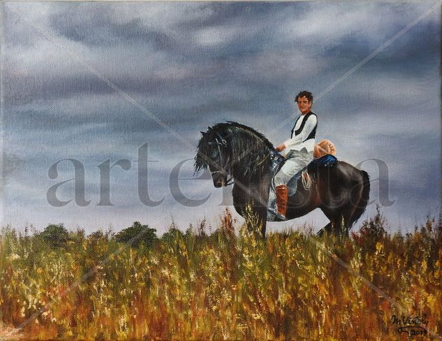 Un jinete español Oil Canvas Landscaping