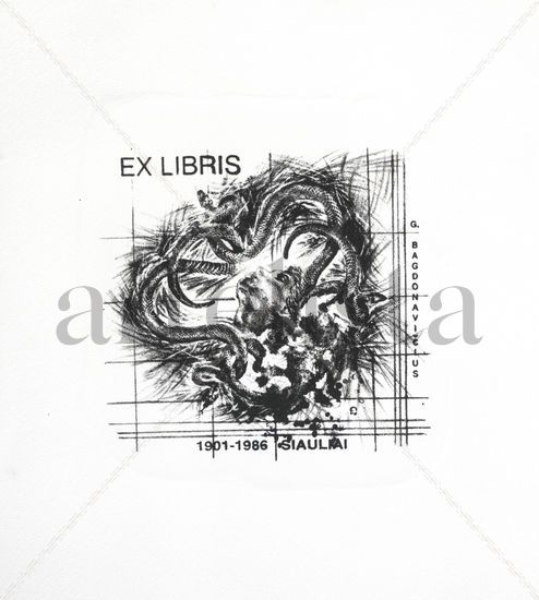 EXLIBRIS SIULAU Litografía