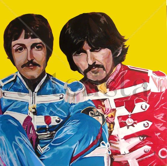 Beatles 2/2 mitad de la obra Oil Canvas Portrait