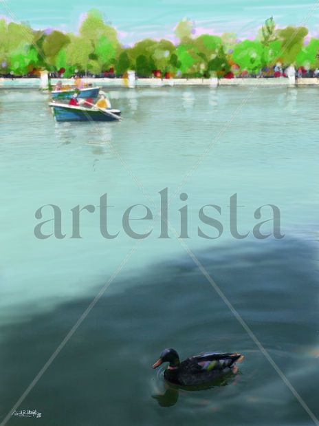 Pato en el Retiro