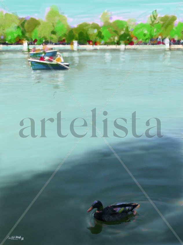 Pato en el Retiro