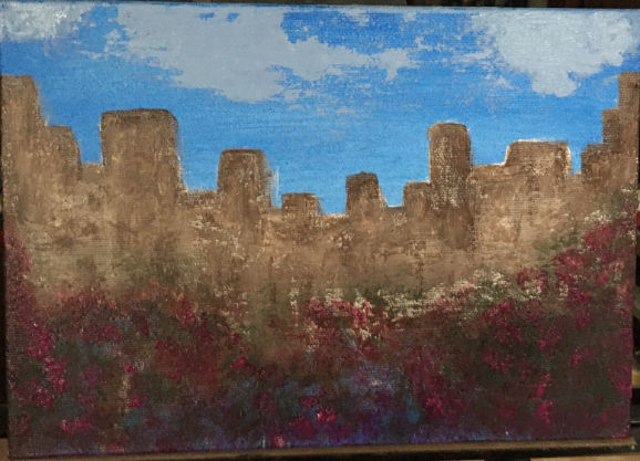 LA ALHAMBRA I. Mixed media Canvas Landscaping